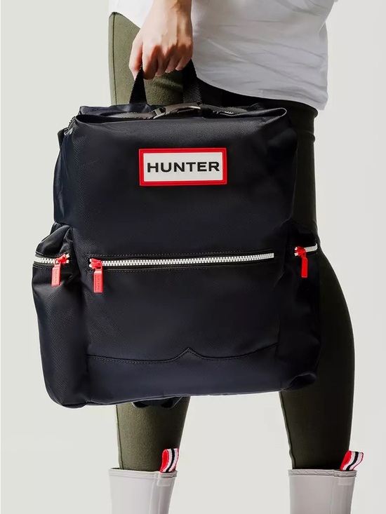 Hunter Other - Hunter Black Navy Nylon Backpack with Red Accents - Everyday back pack